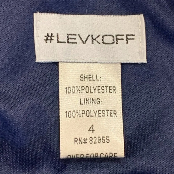 Levkoff Woman's A-line Floor-Length Chiffon Formal Bridesmaid Dress Size 4 - Picture 8 of 13